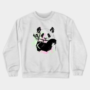 Panda with Bamboo Leaves Crewneck Sweatshirt